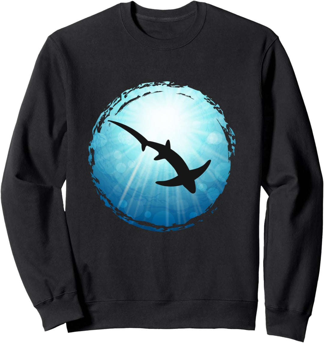 Fuchshai Thresher Tauchen Freitauchen Apnoe Hai Meer Design Sweatshirt