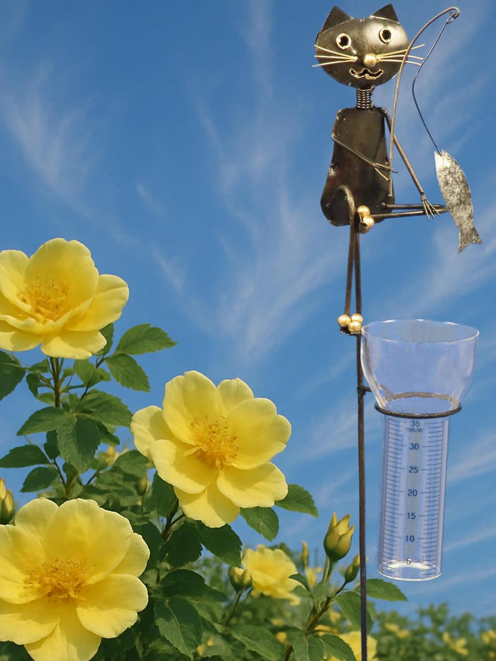 Pommerntraum ® | Regenmesser Niederschlagsmesser Pluviometer Gartendeko Gartenstecker Gartenfigur Ka