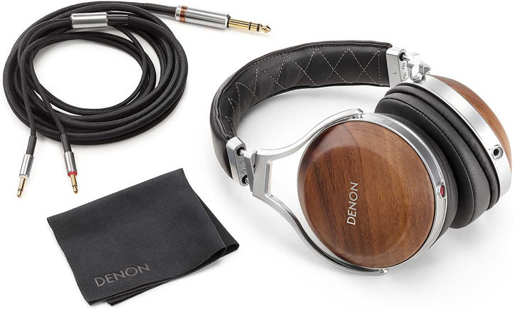 Denon AH-D7200 Premium Over Ear Kopfhörer mit Ohrschalen aus Walnussholz, HiFi-Kopfhörer, Hi-Res Aud
