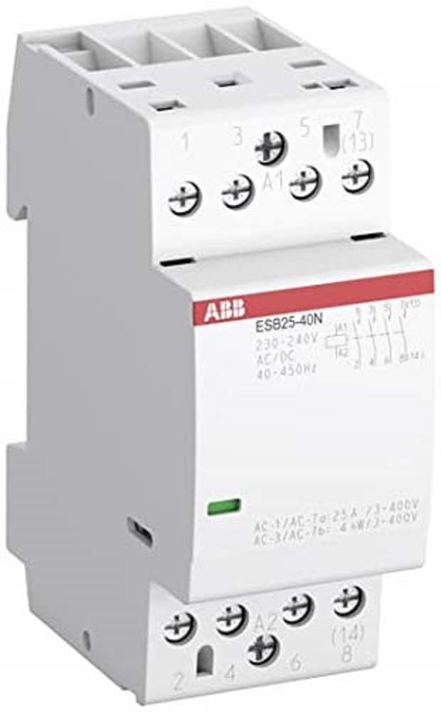 ABB ESB25-40N-07 ESB Leistungsschütz / 400-415 V ac/dc Spule, 4 -polig 4 Schliesser / 25 A, Sicherhe