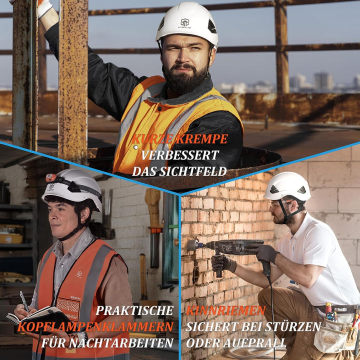 Schutzhelm belüftet, Sicherheitshelm bauhelm mit EN 397 Industriehelm, ANSI Z89.1 zugelassene Arbeit
