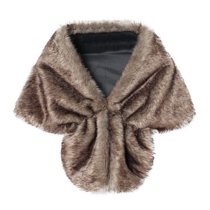 Generisch Damen Brautjacke Bolero Fell Winter Warm Hochzeitsjacke Hochzeitstuch Pelzimitat für Abend