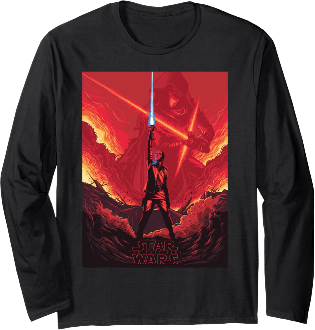 Star Wars The Last Jedi Rey Use The Force Poster Langarmshirt