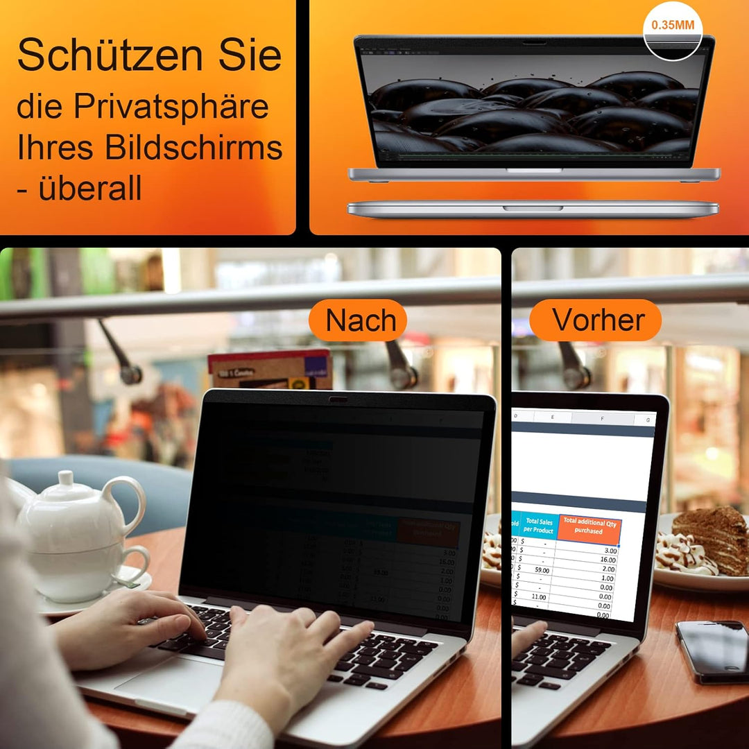 Magnetischer Blickschutzfilter für MacBook Air 13,6 Zoll 2022 Model A2681, Abnehmbar Anti-Blaulicht