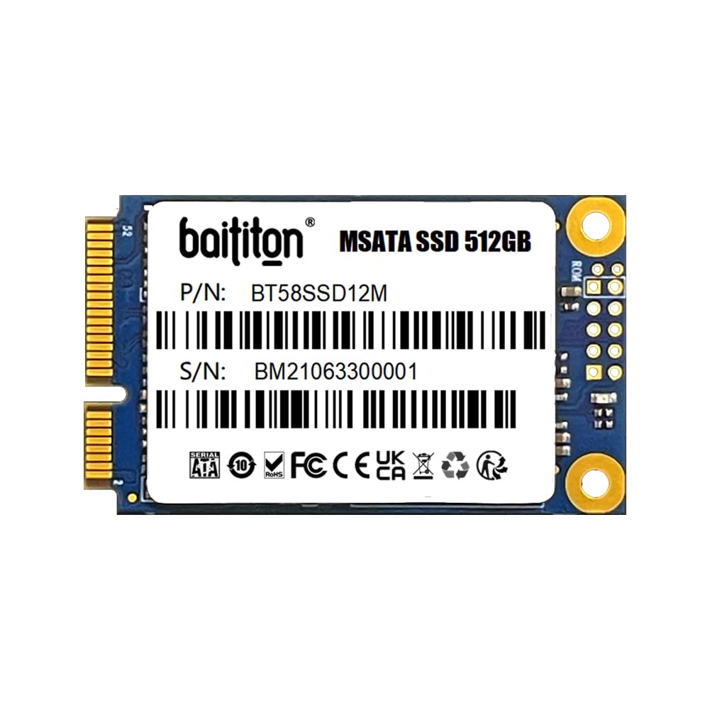 BAITITON MSATA 512GB SSD 512GB MSATA, 512GB MSATA