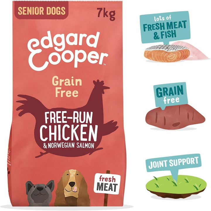 Edgard &amp; Cooper Frisches Trockenfutter für ausgewachsene Hunde (7 kg, Senior - Kip &amp; Zalm) Senior -