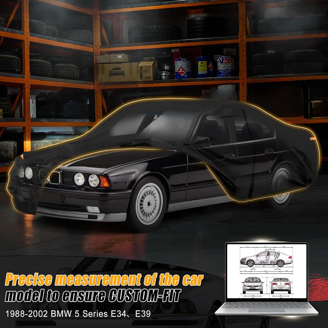 Autoabdeckung Wasserdicht für 1988-2002 BMW 5 Series E34 E39, Vollgarage Autoplane Auto Abdeckplane