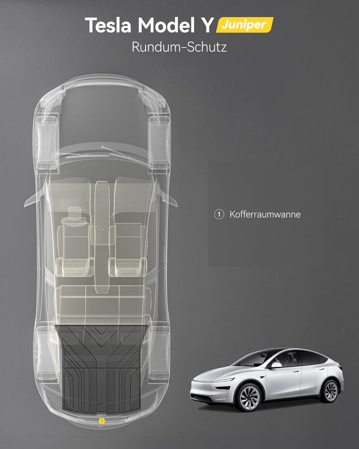 3W Tesla Model Y 2025-2026 Juniper Premium/Performance und New Standard Kofferraumwanne, Thorex™ All
