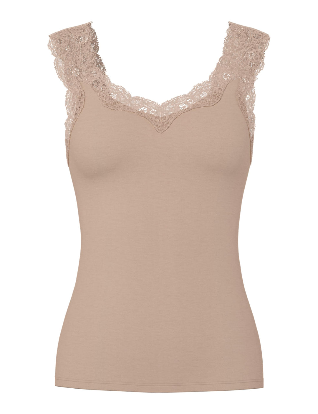 PIECES Female Oberteil PCBARBERA Spitze XL Warm Taupe, XL Warm Taupe