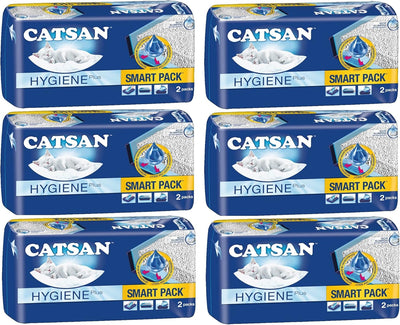 Catsan Smart Pack Katzenstreu, 2 Einlagen, 4 kg (6er-Packung) 6er Pack (6×4kg), 6er Pack (6×4kg)