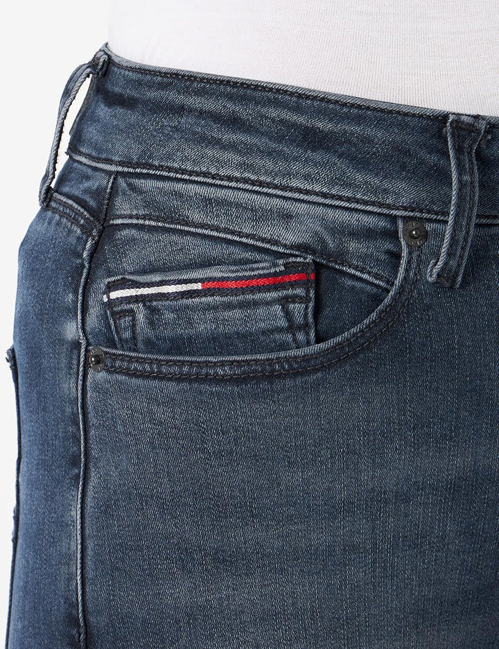 Tommy Jeans Damen Sylvia Hr Super Skny Dynrdb Hose 27W / 32L Dynm Raven Dark Blue Stretch, 27W / 32L