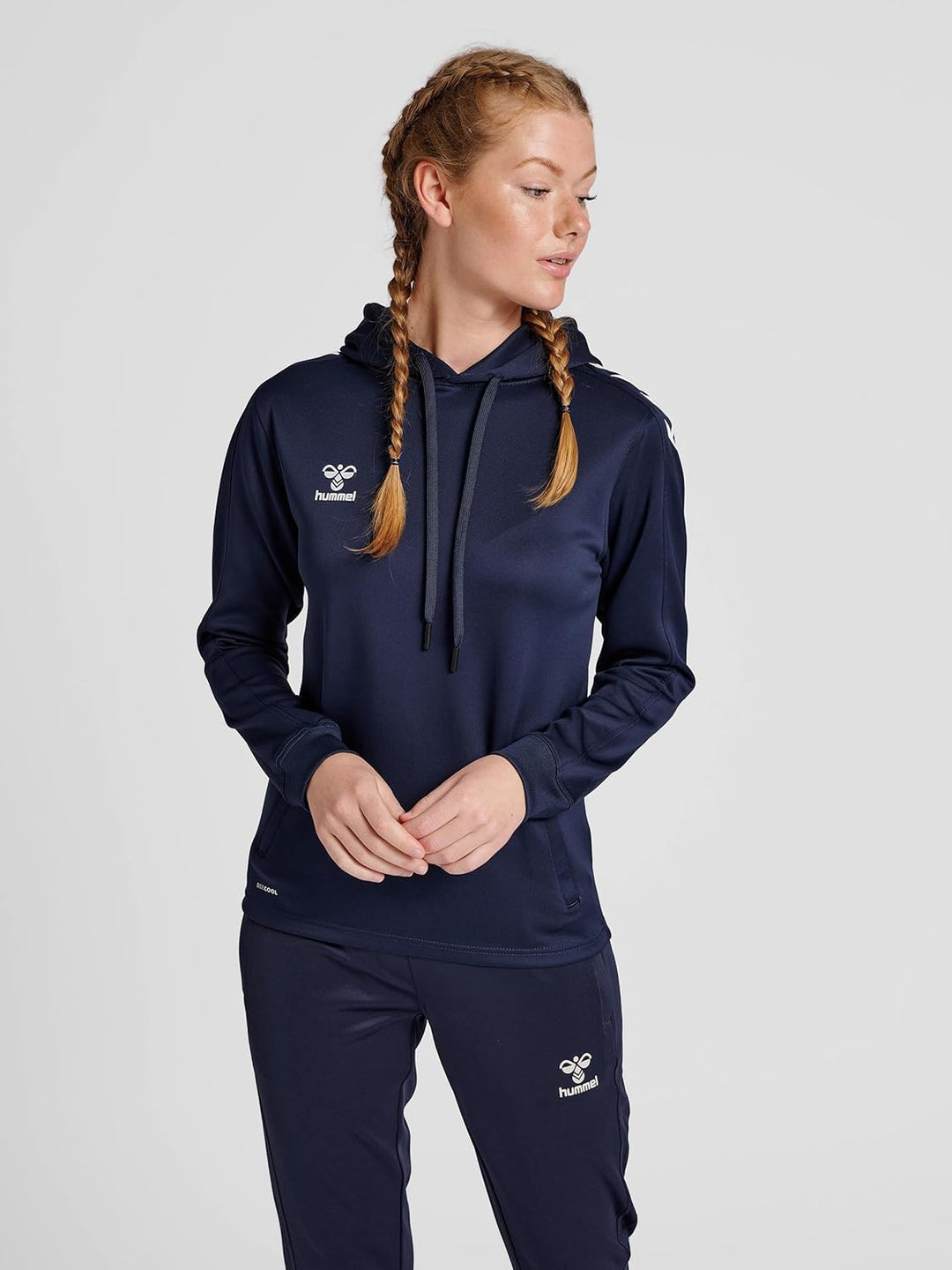 hummel Damen Hmlcore Xk Poly Hood Sweat Woman Sweatshirt XL Marine, XL Marine
