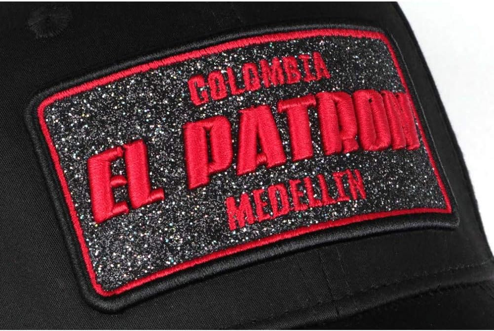 Kappe El Patron Schwarz und Rot Strass Medellin Colombia Baseball - Unisex