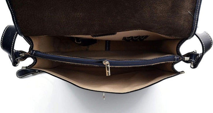 Leder herren aktentasche messenger ledertasche umhangetasche schultertasche tragetasche made in Ital