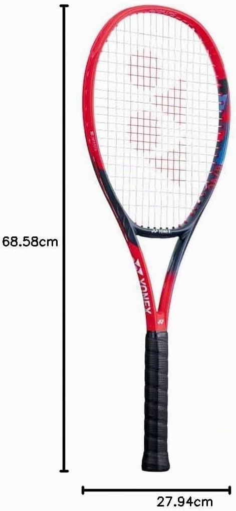 Yonex Vcore 98 (305G) Scarlet unbesaitet 305g Tennisschläger Rot - Blau Griffstärke G3 EU, G3 EU