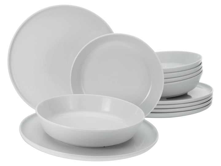 CREATABLE 16737, Serie Chef Collection WEISS, Geschirrset, Tafelservice 12 teilig, Weiss Tafelservic