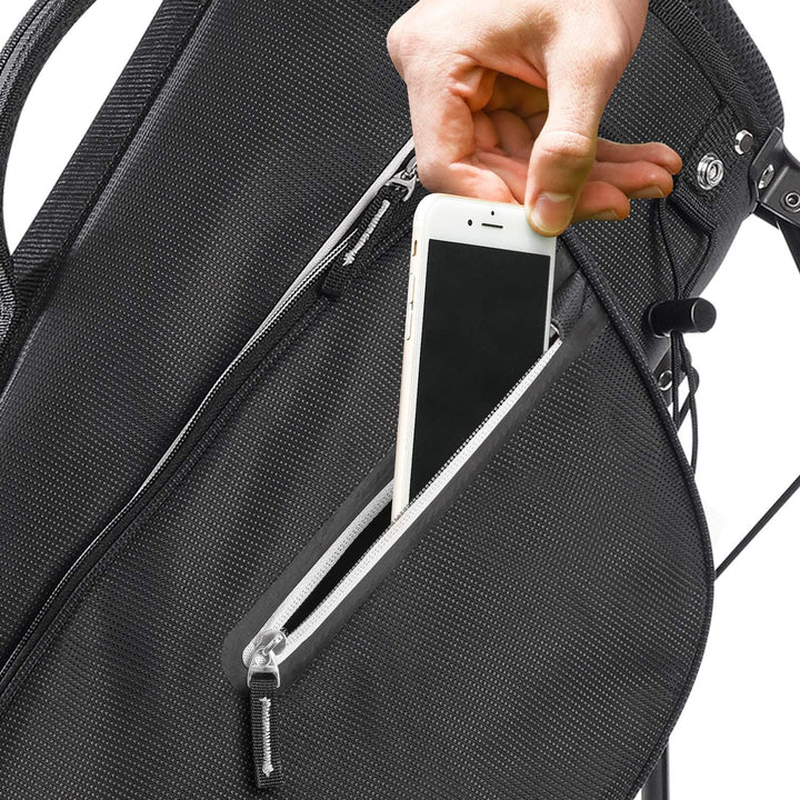 Izzo Ultra Lite Standtasche Schwarz, Schwarz