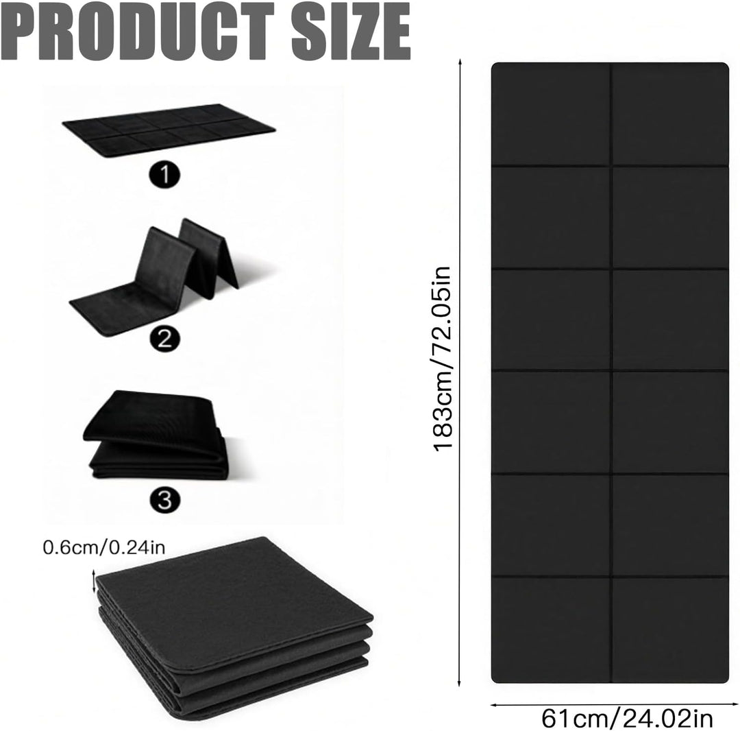 Faltbare Bodenschutzmatte Fitness Unterlegmatte für Fitnessgeräte, 180x60cm Bodenschutzmatte Laufban