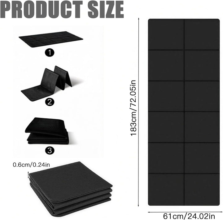 Faltbare Bodenschutzmatte Fitness Unterlegmatte für Fitnessgeräte, 180x60cm Bodenschutzmatte Laufban