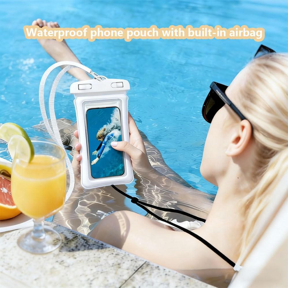 luftmatratze mit Netz, Pool matratze mit wasserdichter Handytasche wasserhängematte mit Netz, luftma