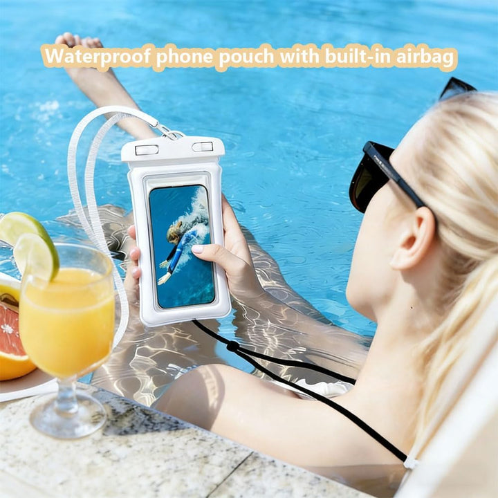 luftmatratze mit Netz, Pool matratze mit wasserdichter Handytasche wasserhängematte mit Netz, luftma