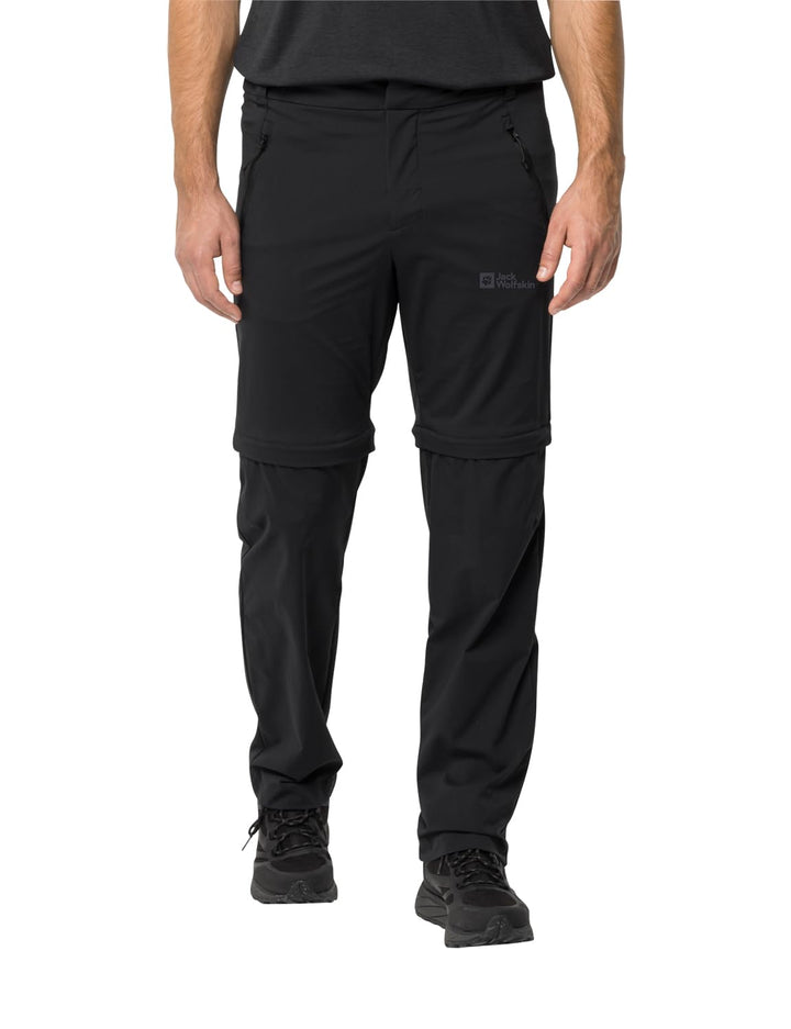 Jack Wolfskin Herren Glastal Zip Off Pants M Wanderhose, Schwarz, 46 EU