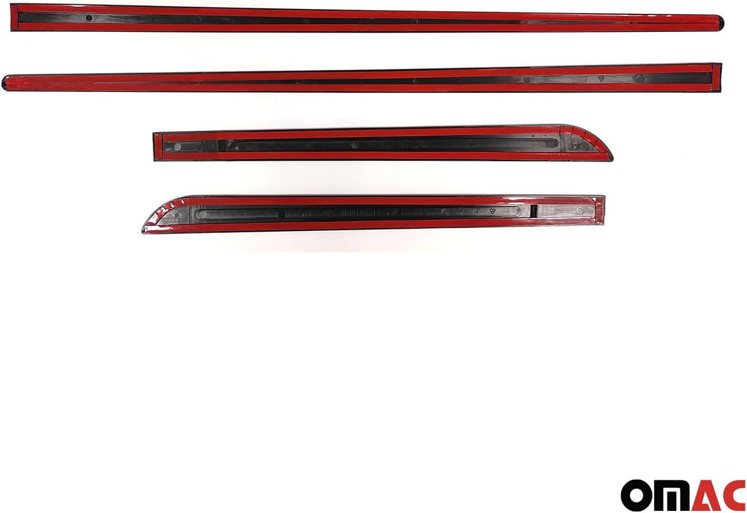 OMAC Seitentürleiste Seitenleiste Leiste kompatibel mit Alfa Romeo 156 | 4X Schwarz Chromleiste Edel