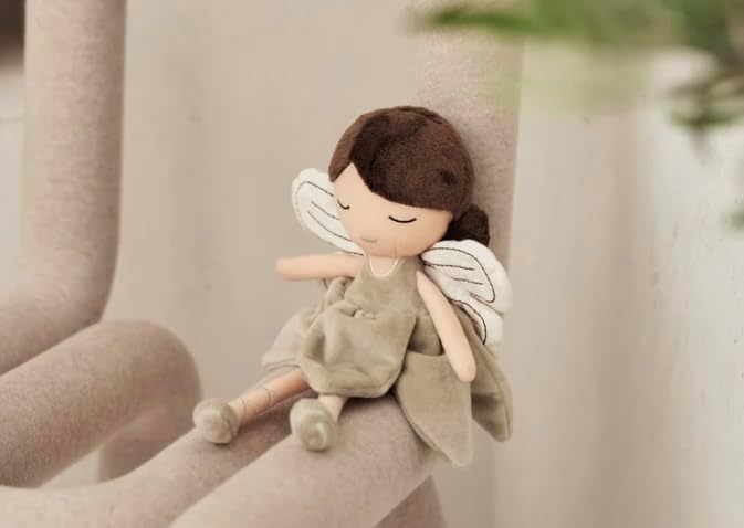Kuscheltier Fee mit Name Personalisiert, Geschenk zur Geburt, Geschenk zur Taufe, Geschenk für 2 Jäh