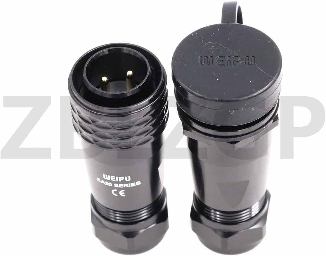 ZBLZGP WEIPU SA20 2 Pin 25A 500V Wasserdichter Luftfahrtstecker M20 Elektronik Monitor TV Solar Netz