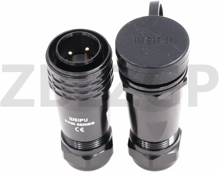 ZBLZGP WEIPU SA20 2 Pin 25A 500V Wasserdichter Luftfahrtstecker M20 Elektronik Monitor TV Solar Netz