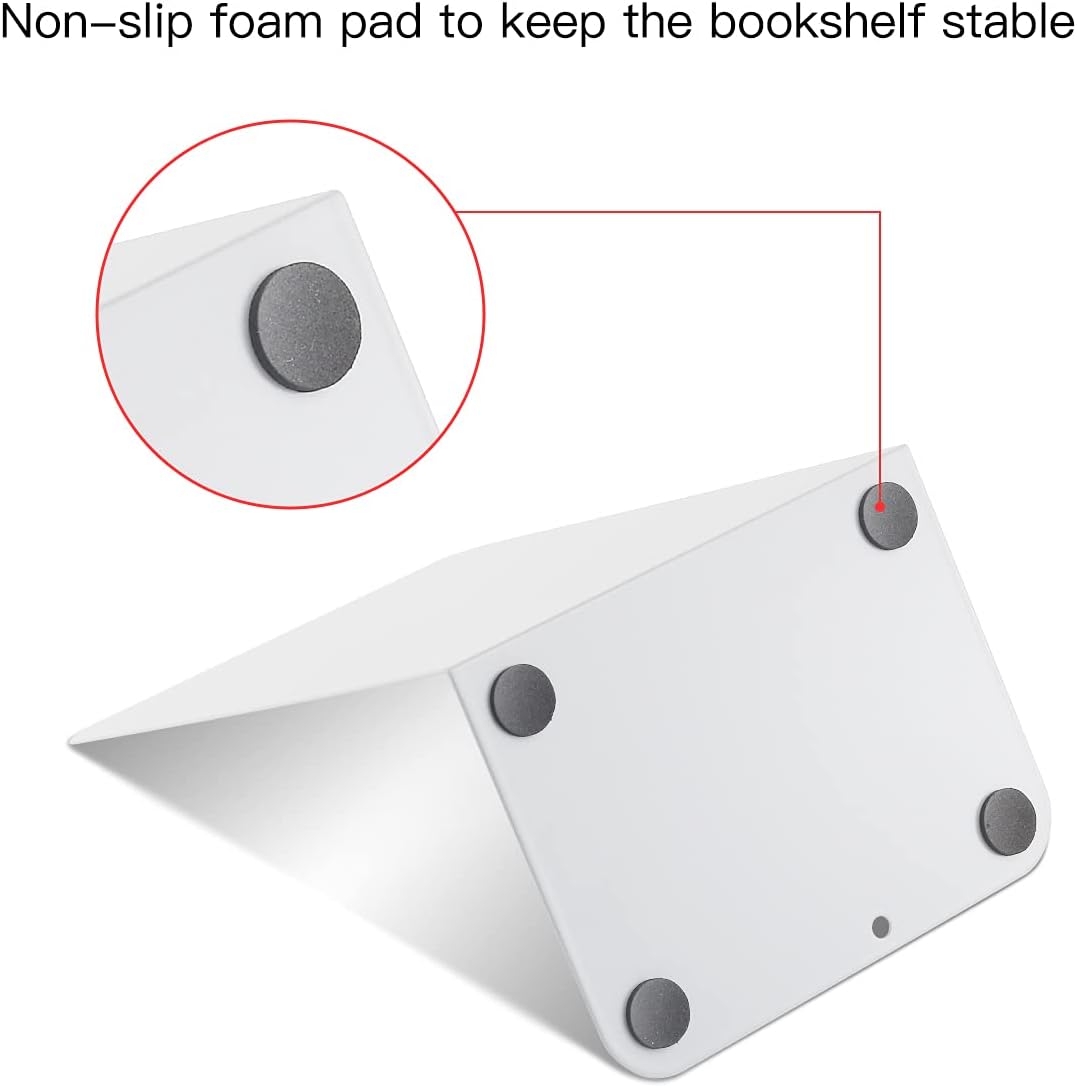 MSDADA Buchstützen aus Metall L, 102x203x135mm, 5 Paar CD Buchständer Kinder, Bücherregal für Schule