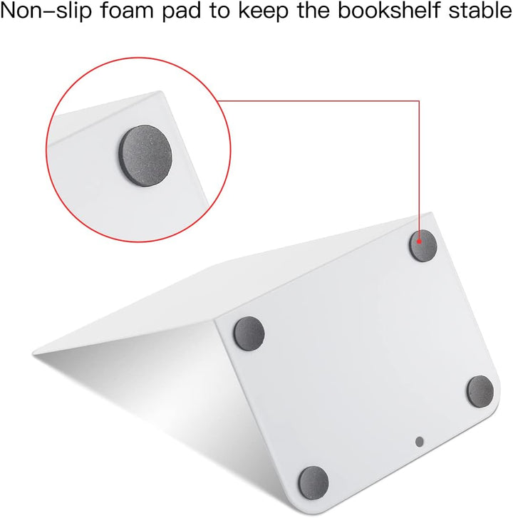 MSDADA Buchstützen aus Metall L, 102x203x135mm, 5 Paar CD Buchständer Kinder, Bücherregal für Schule