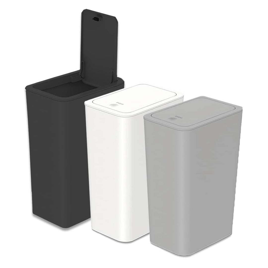 3 Stück 10 l Mülleimer mit Pop-Up-Deckel. Kleiner Mülleimer mit Deckel, Abfallkorb für Küche, Schlaf