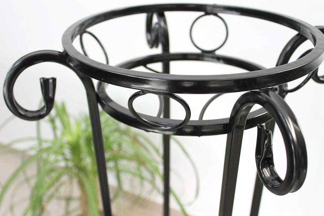DanDiBo Blumensäule Metall Schwarz 97 cm Blumenständer KW042 Blumenhocker Pflanzenständer Pflanzensä