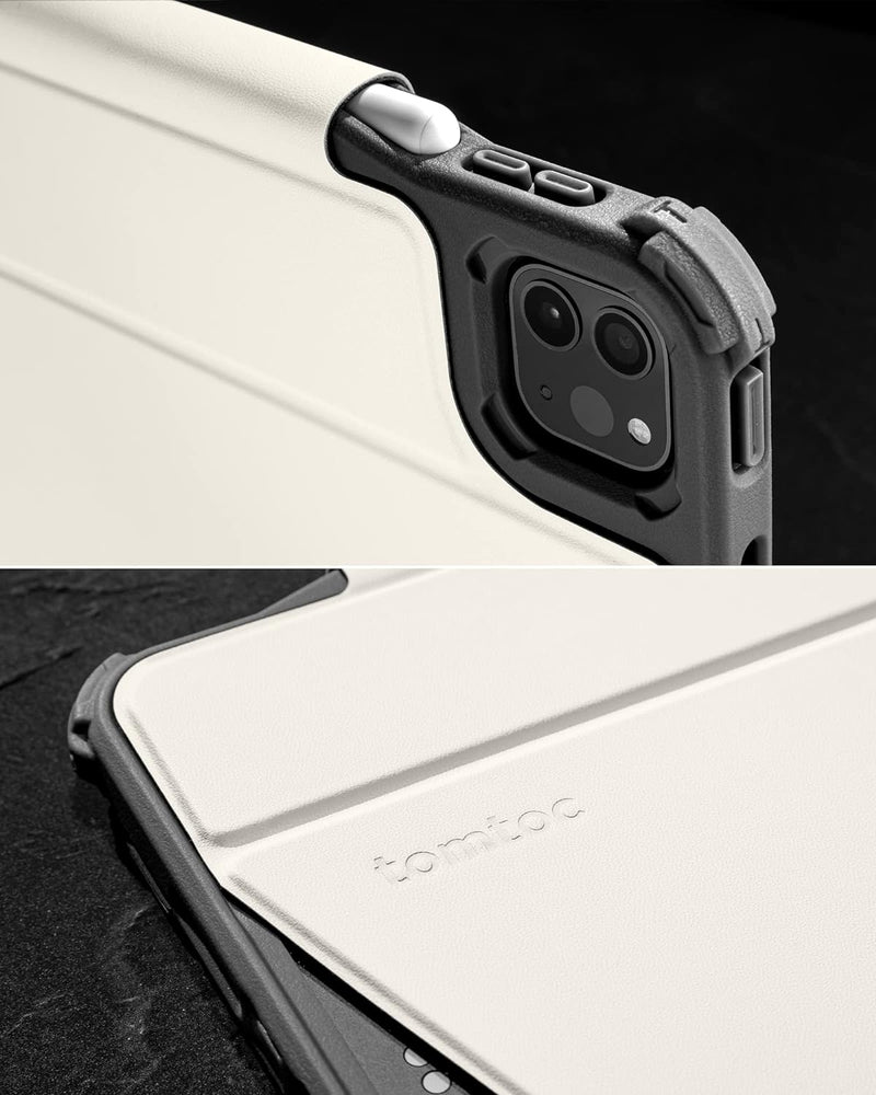 tomtoc Hülle Case für 11-Zoll iPad Pro 4./3. Gen (M2&M1) 2022-2021, Ultra Schutz abnehmbar Schutzhül