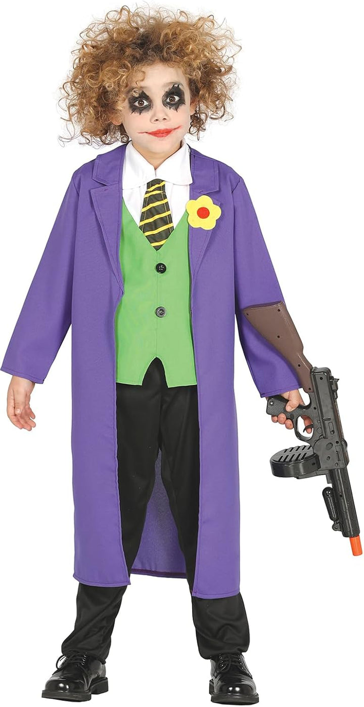 FIESTAS GUIRCA Crazy Narr Halloween Kostüm Kinder – Lila Comics Bösewicht Kostüm – Halloween-Kostüm