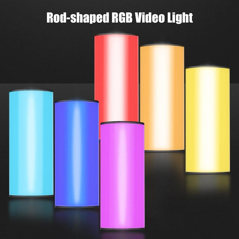 Andoer W100RGB Mini LED Videoleuchte, USB RGB LED Leuchtstäbe 2500K-9000K Dimmbar 20 Lichteffekte mi