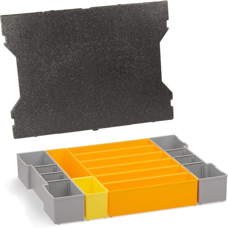 Bosch Sortimo Insetboxenset | F3 Einsätze mit Deckenpolster | Alternative Kleinteilemagazin Kunststo