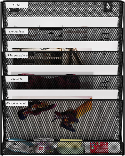 EasyPAG 6 Fächer Metall A4 Zeitschriften Halter Wand Akten Dokumenten Ablage Hängend Magazin Organiz