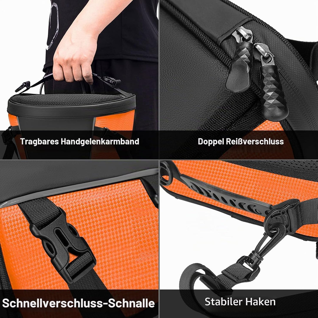 MOSISO Motorrad Hecktasche Multifunktionale wasserdichte Polyester Aufbewahrung Satteltasche, 10L Ou