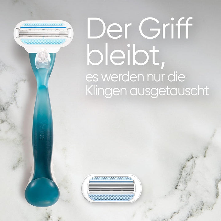 Gillette Venus Smooth Rasierklingen Damen, 5 Ersatzklingen für Damenrasierer + Handstück 1 stück (1e