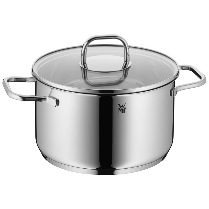 WMF Inspiration Kochtopf gross 20cm, Glasdeckel, Fleischtopf Induktion 3,3l, Cromargan Edelstahl pol