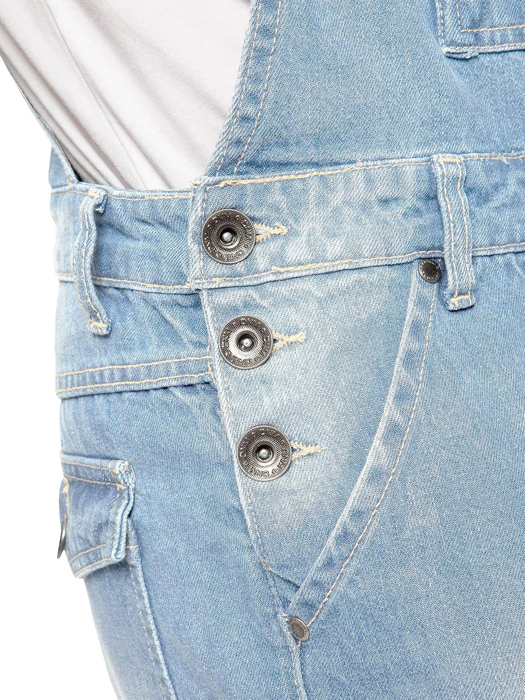 989Zé ENZO Herren Latzhose Denim Blau Arbeitsmode Latzhose Casual Overalls Jeans 30 - 50 Taillengrös
