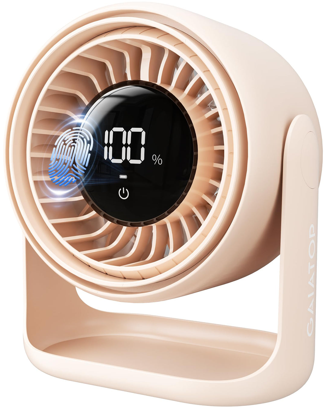 gaiatop Schreibtischventilator mit Touch-Steuerung, 4000 mAh Akku, 5 Geschwindigkeiten Ultra-leise m