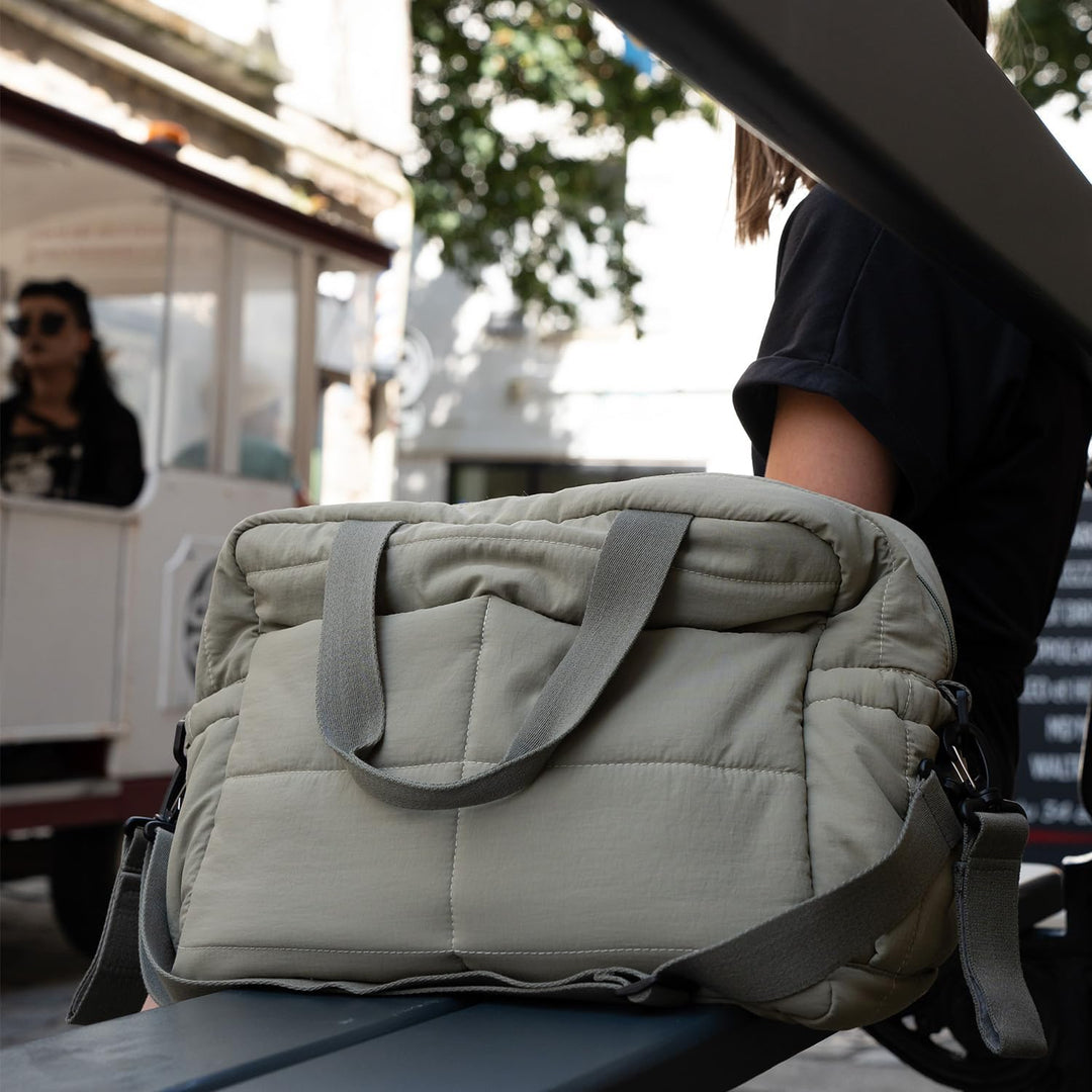 Thermobaby - Wickeltasche, gesteppt, Plumea – Tasche für Mutter und Baby – Tasche mit Wickelunterlag