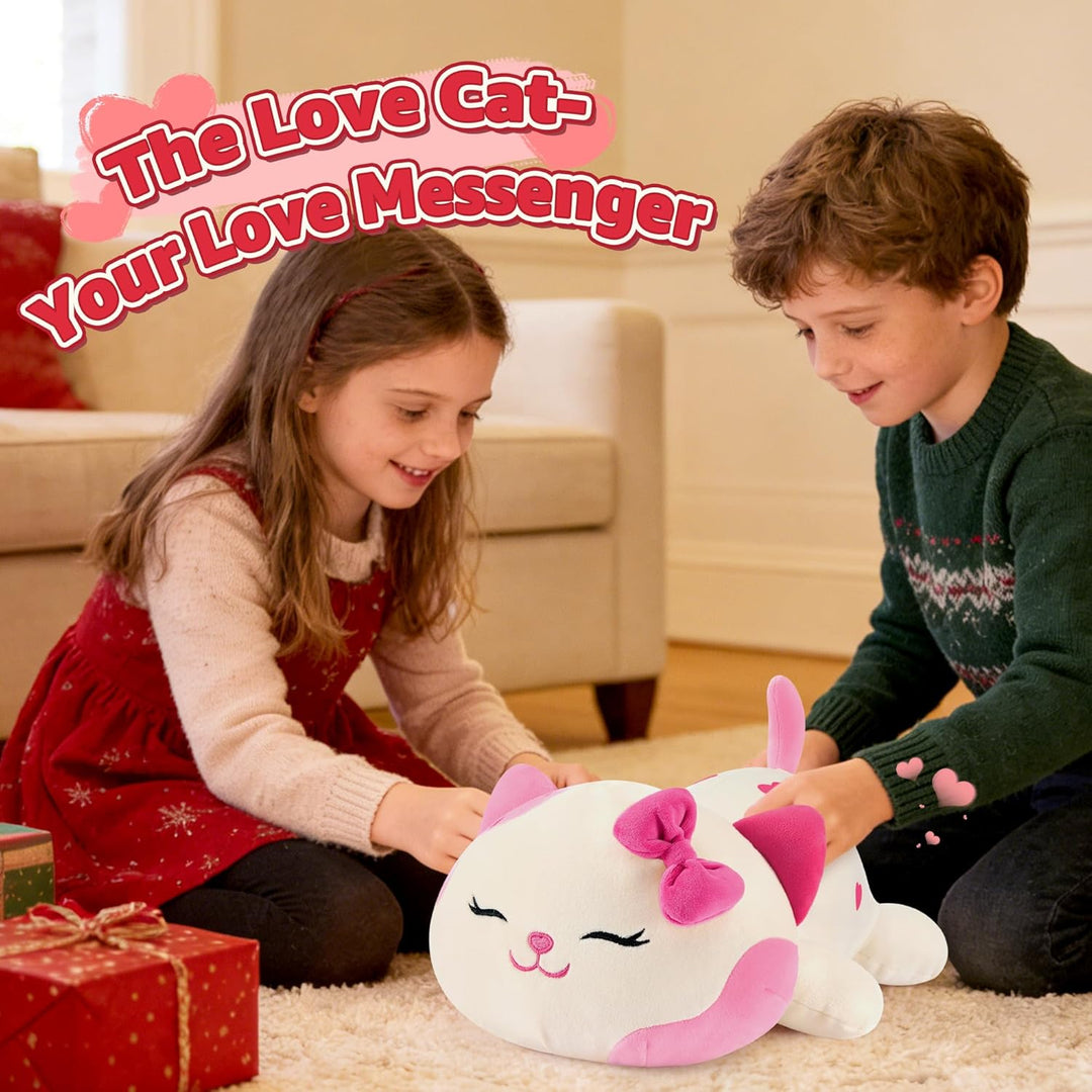 shownicer Plüschtier Katze Kuscheltier Stofftier Kawaii Katze Plüsch Kissen Spielzeug Kätzchen Plüsc