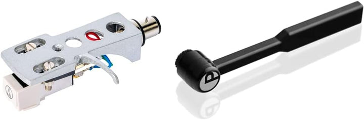 Ibiza HeadCart Tonabnehmer und Diamantnadel, Schwarz & Pro-Ject Clean it Karbonfaser Nadelbürste Bun