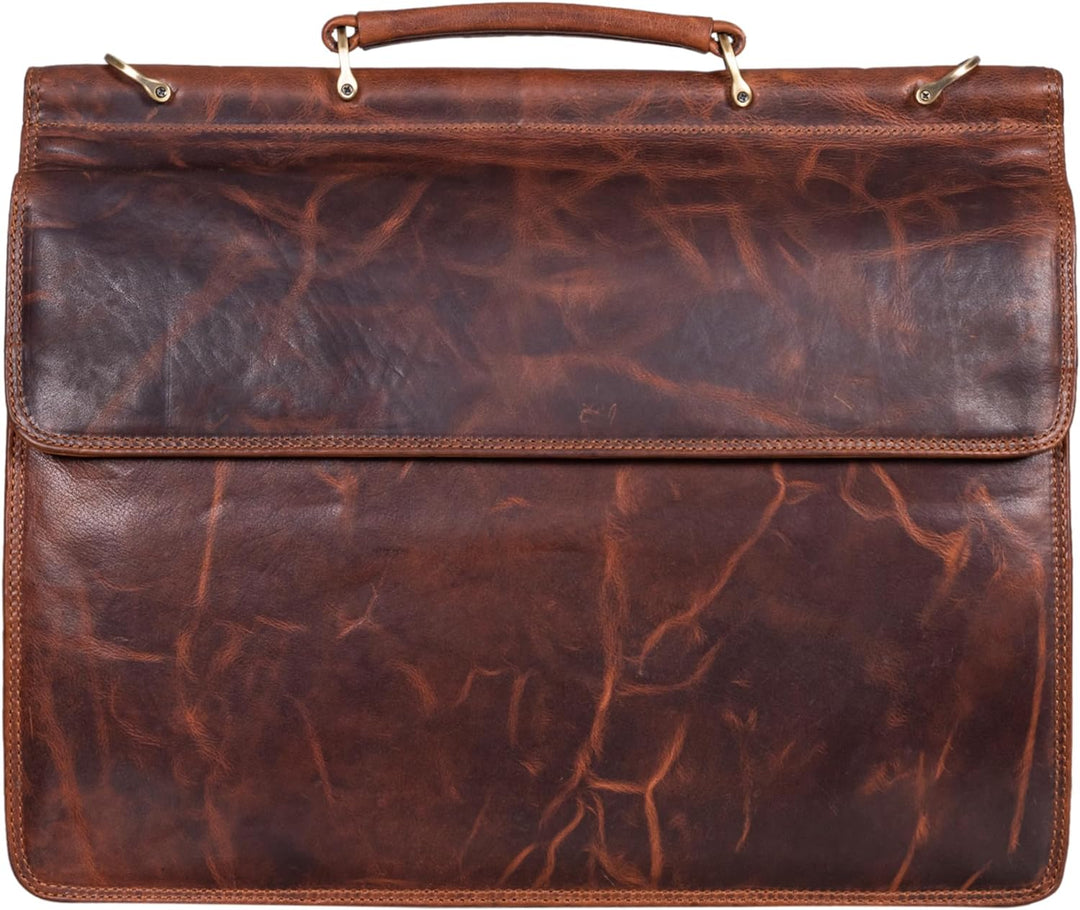 STILORD 'Stephan' Laptoptasche 15,6 Zoll Herren Leder Businesstasche Office Bag Umhängetasche Leder-