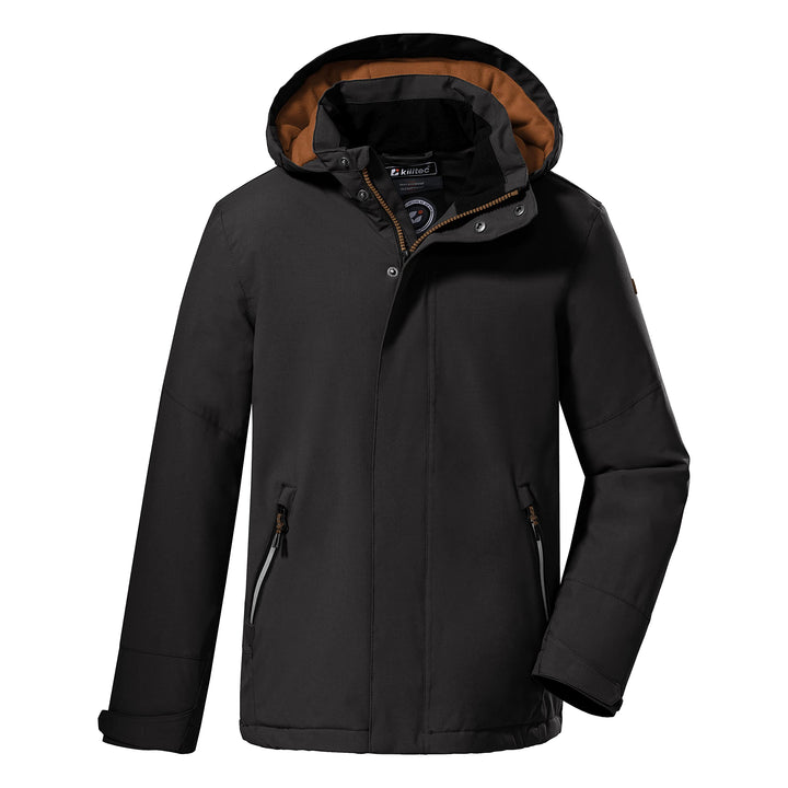 Killtec Jungen Kow 206 Bys Jckt Outdoorjacke/Funktionsjacke mit Kapuze 116 Schwarz, 116 Schwarz