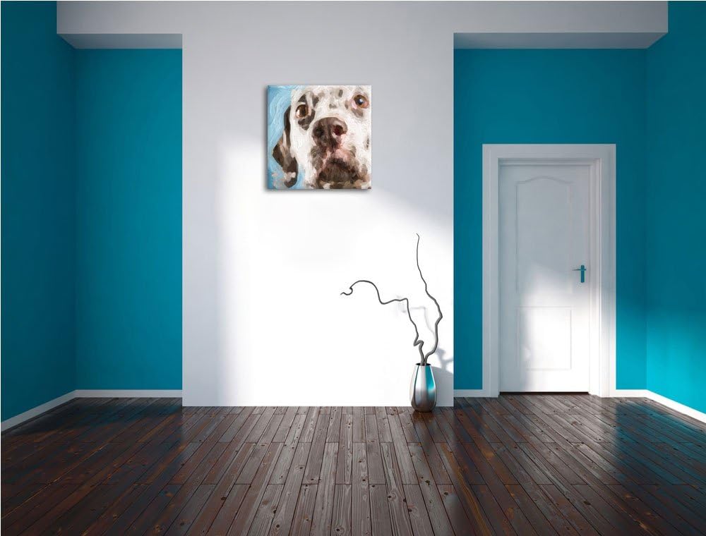 aufmerksamer Dalmatiner, Format: 70x70 auf Leinwand, XXL riesige Bilder fertig gerahmt mit Keilrahme